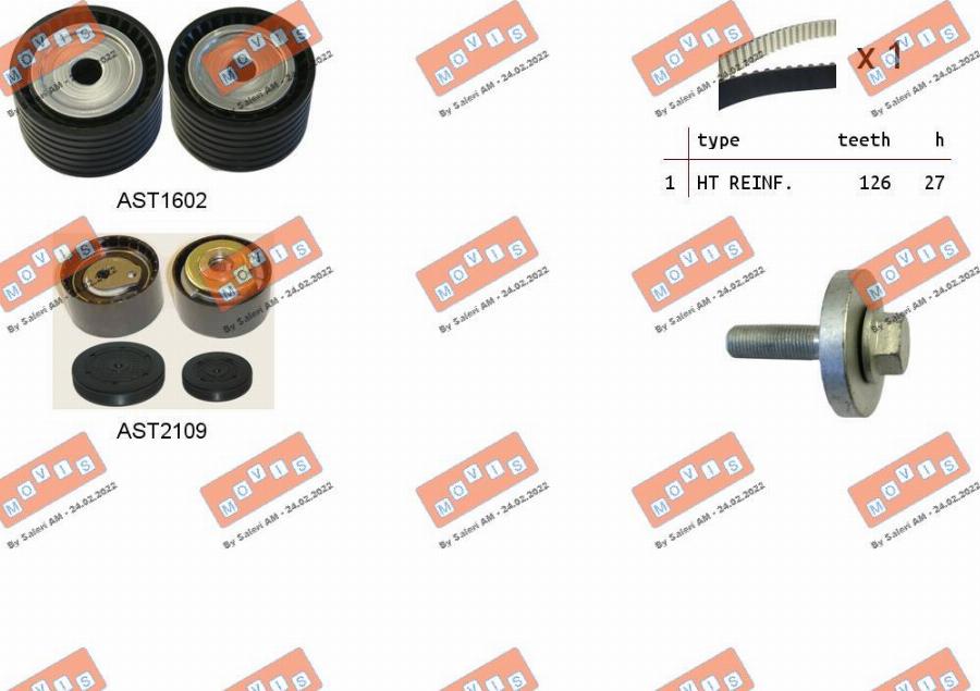 MOVIS ASTK1072 - Timing Belt Set www.autospares.lv