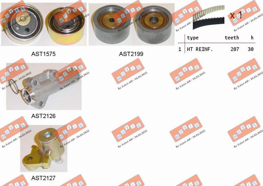 MOVIS ASTK1077 - Timing Belt Set www.autospares.lv