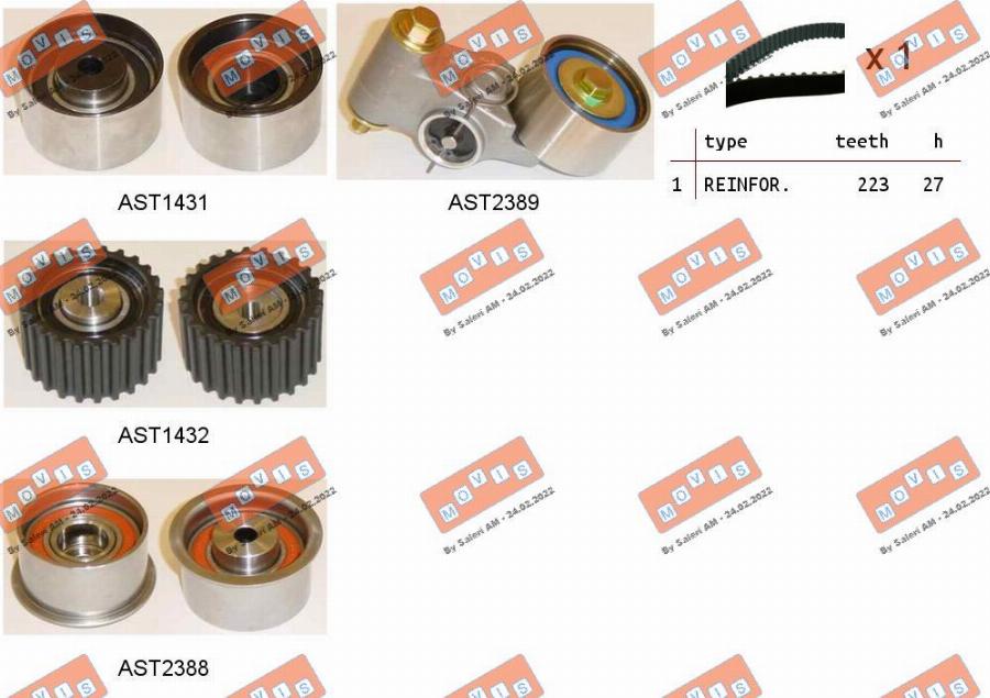 MOVIS ASTK1103 - Timing Belt Set www.autospares.lv