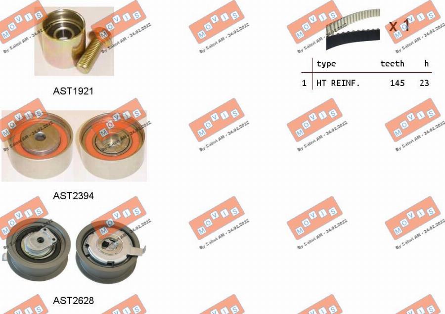 MOVIS ASTK1102 - Timing Belt Set www.autospares.lv