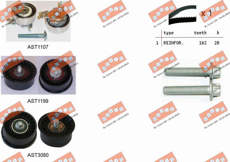 MOVIS ASTK1107 - Timing Belt Set www.autospares.lv