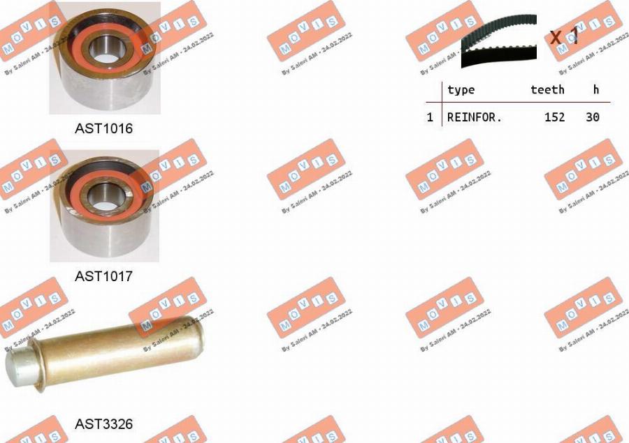 MOVIS ASTK1182 - Timing Belt Set www.autospares.lv