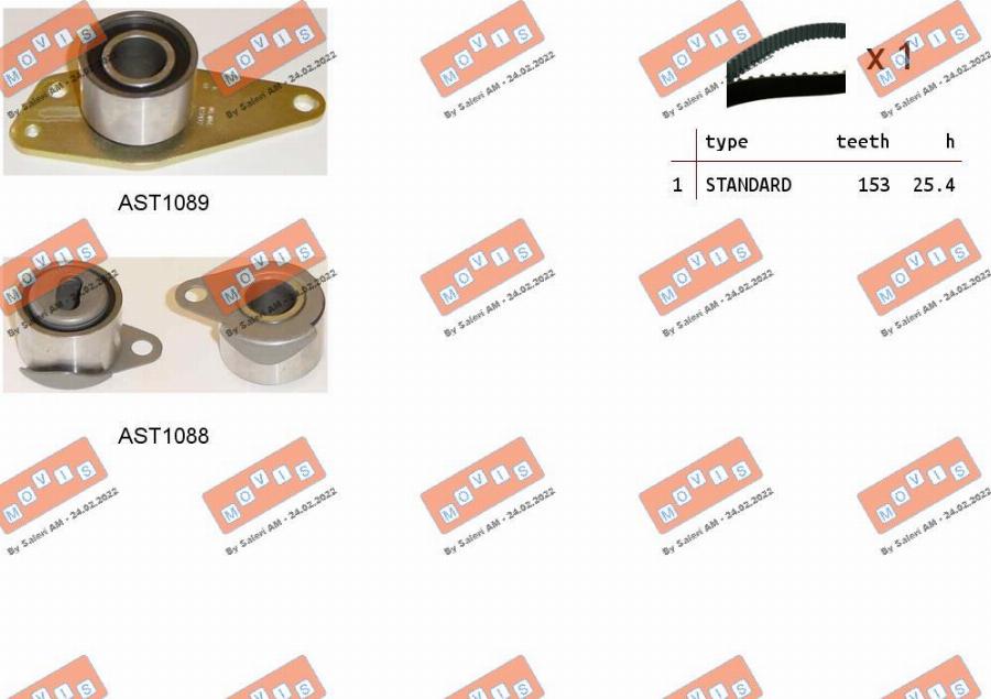 MOVIS ASTK1135 - Timing Belt Set www.autospares.lv