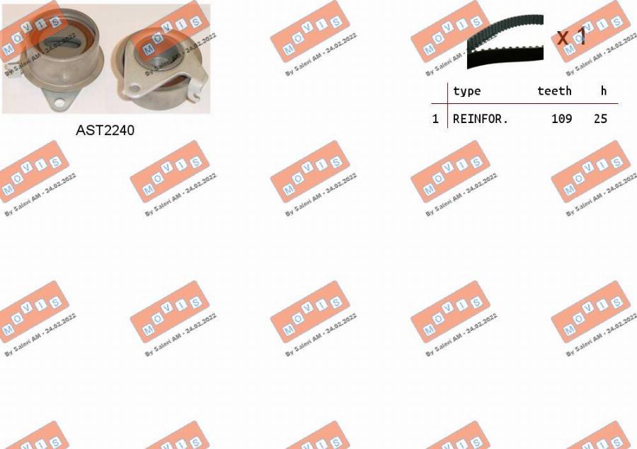 MOVIS ASTK1131 - Timing Belt Set www.autospares.lv