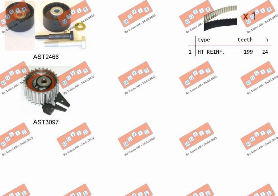 MOVIS ASTK1122 - Timing Belt Set www.autospares.lv