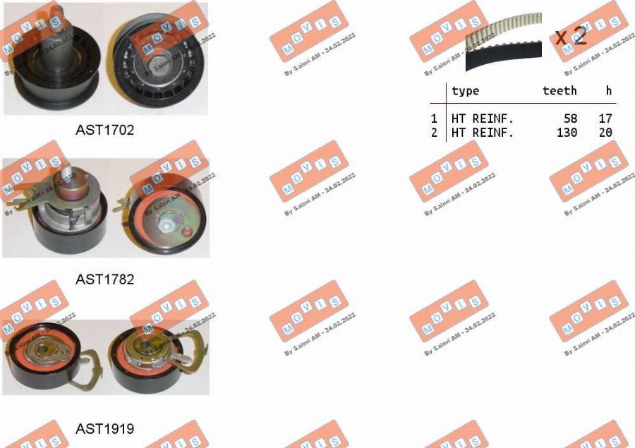 MOVIS ASTK1171 - Timing Belt Set www.autospares.lv