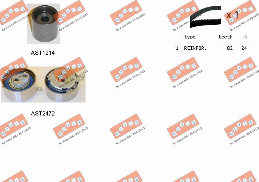 MOVIS ASTK1177 - Timing Belt Set www.autospares.lv