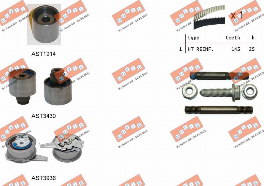 MOVIS ASTK1290 - Timing Belt Set www.autospares.lv