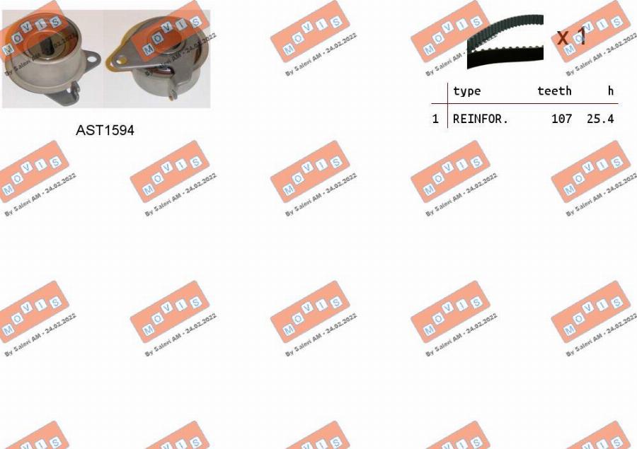 MOVIS ASTK1244 - Timing Belt Set www.autospares.lv