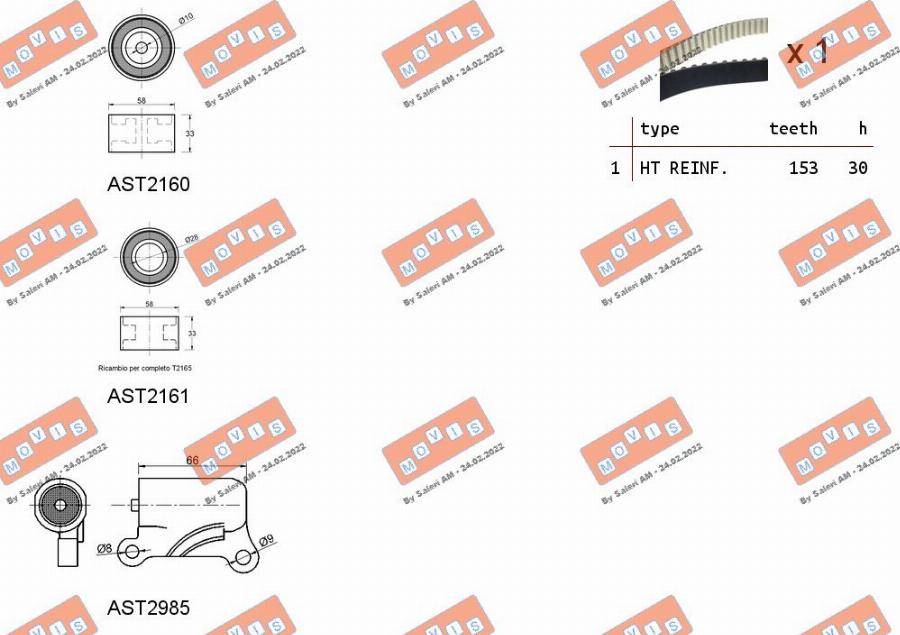 MOVIS ASTK1214 - Zobsiksnas komplekts www.autospares.lv