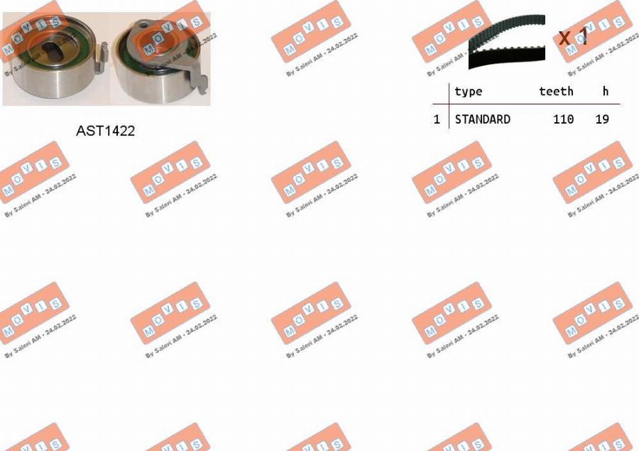 MOVIS ASTK1273 - Timing Belt Set www.autospares.lv