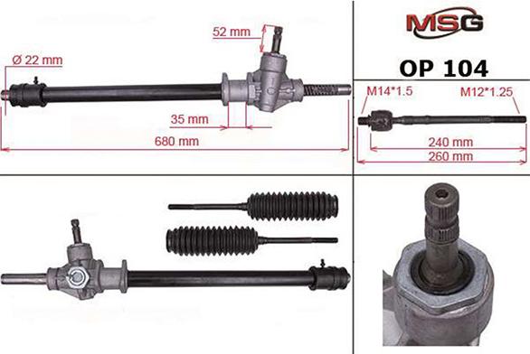 MSG OP 104 - Stūres mehānisms www.autospares.lv