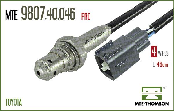 MTE-Thomson 9807.40.046 - Лямбда-зонд, датчик кислорода www.autospares.lv