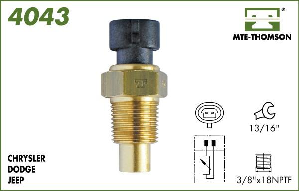 MTE-Thomson 4043 - Датчик, температура охлаждающей жидкости www.autospares.lv