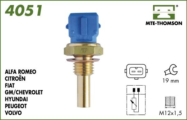 MTE-Thomson 4051 - Devējs, Dzesēšanas šķidruma temperatūra www.autospares.lv