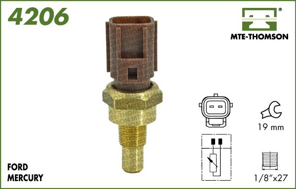 MTE-Thomson 4206 - Sensor, coolant temperature www.autospares.lv