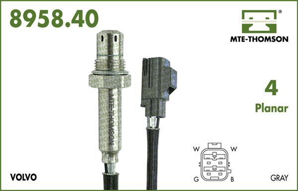 MTE-Thomson 8958.40.086 - Лямбда-зонд, датчик кислорода www.autospares.lv