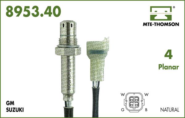 MTE-Thomson 8953.40.038 - Лямбда-зонд, датчик кислорода www.autospares.lv