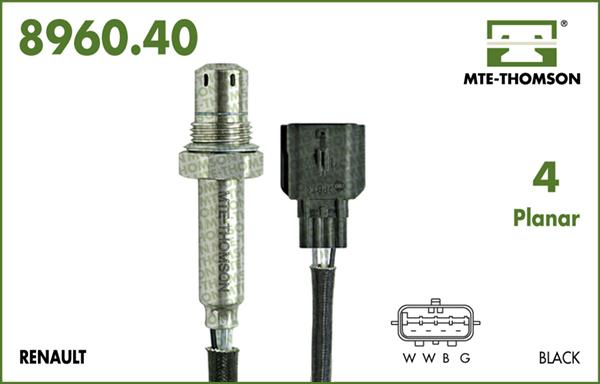 MTE-Thomson 8960.40.046 - Лямбда-зонд, датчик кислорода www.autospares.lv