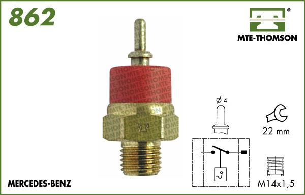 MTE-Thomson 862 - Termoslēdzis, Radiatora ventilators www.autospares.lv