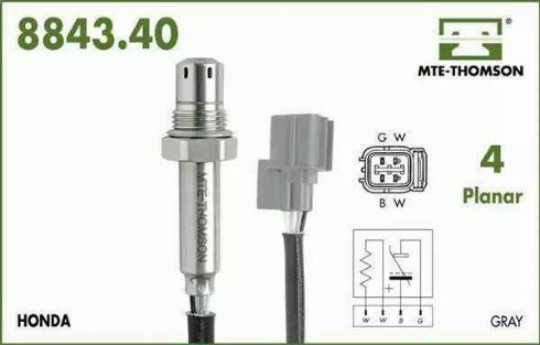 MTE-Thomson 8843.40.047 - Lambda zonde autospares.lv