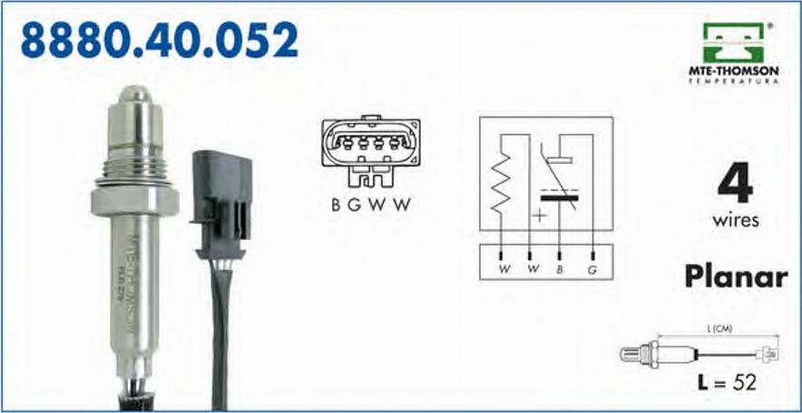 MTE-Thomson 888040052 - Lambda zonde autospares.lv