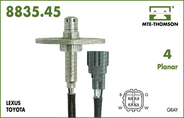 MTE-Thomson 8835.45.035 - Лямбда-зонд, датчик кислорода www.autospares.lv