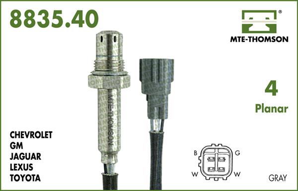 MTE-Thomson 8835.40.050 - Лямбда-зонд, датчик кислорода www.autospares.lv