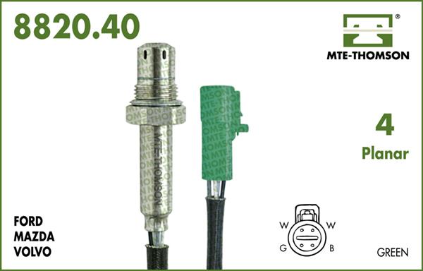 MTE-Thomson 8820.40.055 - Лямбда-зонд, датчик кислорода www.autospares.lv