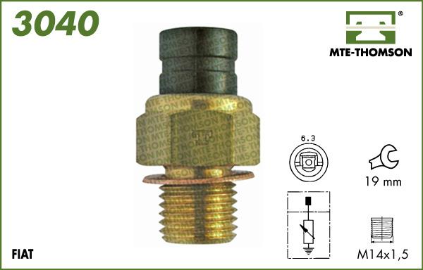 MTE-Thomson 3040 - Devējs, Dzesēšanas šķidruma temperatūra www.autospares.lv