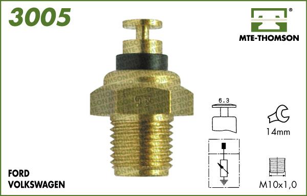 MTE-Thomson 3005 - Devējs, Dzesēšanas šķidruma temperatūra www.autospares.lv