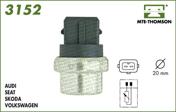 MTE-Thomson 3152 - Sensor, coolant temperature www.autospares.lv