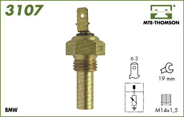 MTE-Thomson 3107 - Датчик, температура охлаждающей жидкости www.autospares.lv