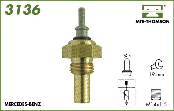 MTE-Thomson 3136 - Датчик, температура охлаждающей жидкости www.autospares.lv