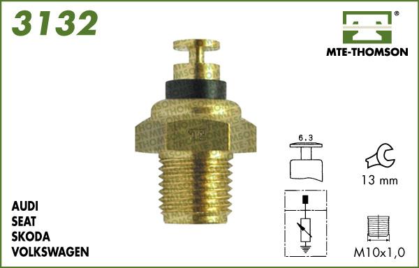 MTE-Thomson 3132 - Devējs, Dzesēšanas šķidruma temperatūra www.autospares.lv