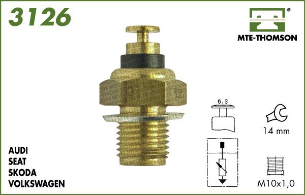 MTE-Thomson 3126 - Devējs, Dzesēšanas šķidruma temperatūra autospares.lv