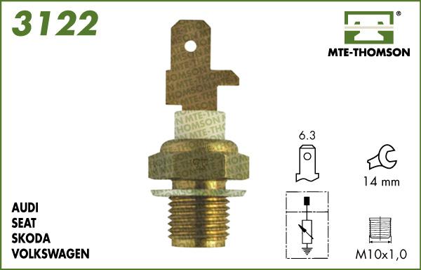 MTE-Thomson 3122 - Devējs, Dzesēšanas šķidruma temperatūra www.autospares.lv