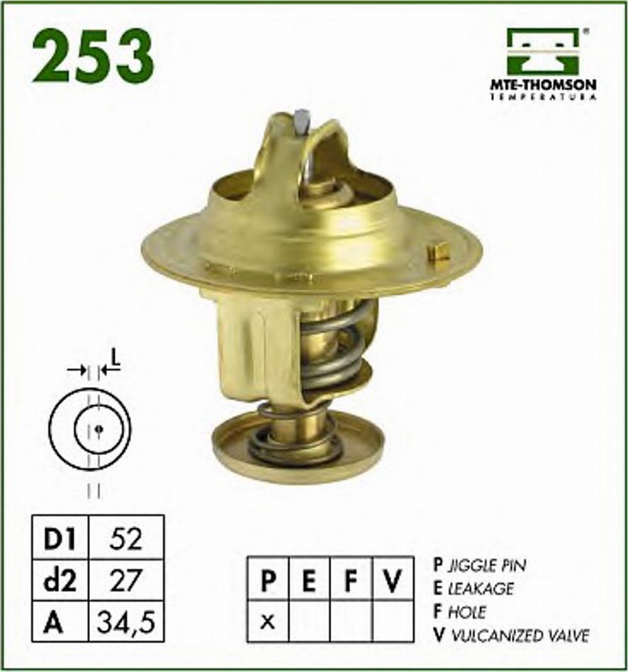 MTE-Thomson 253.77 - Termostats, Dzesēšanas šķidrums www.autospares.lv