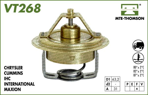 MTE-Thomson 268.90 - Termostats, Dzesēšanas šķidrums www.autospares.lv