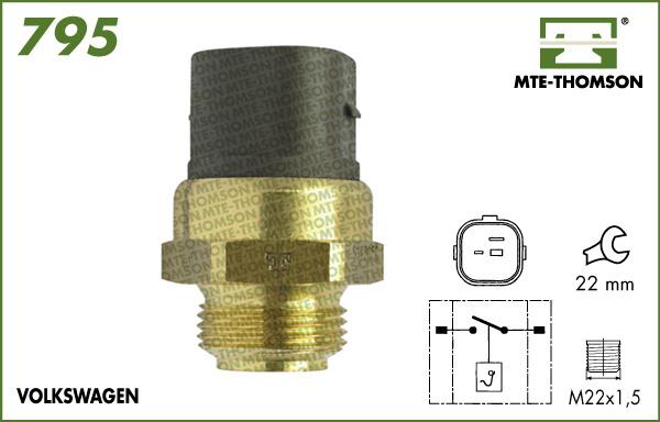 MTE-Thomson 795.95/90 - Temperature Switch, radiator / air conditioner fan www.autospares.lv