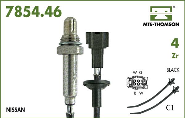 MTE-Thomson 7954.46.058 - Лямбда-зонд, датчик кислорода www.autospares.lv