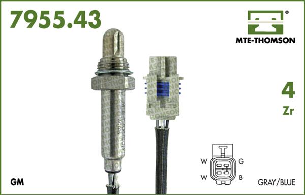 MTE-Thomson 7955.43.063 - Лямбда-зонд, датчик кислорода www.autospares.lv