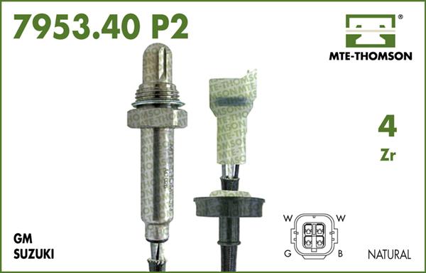 MTE-Thomson 7953.40.050P2 - Лямбда-зонд, датчик кислорода www.autospares.lv