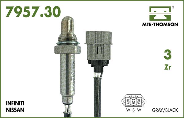 MTE-Thomson 7957.30.039 - Лямбда-зонд, датчик кислорода www.autospares.lv