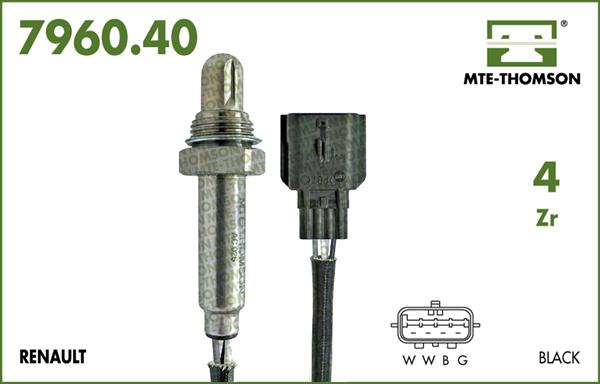 MTE-Thomson 7960.40.046 - Лямбда-зонд, датчик кислорода www.autospares.lv