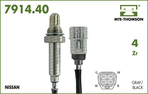 MTE-Thomson 7914.40.036 - Лямбда-зонд, датчик кислорода www.autospares.lv