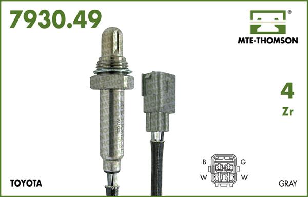 MTE-Thomson 7930.49.030 - Лямбда-зонд, датчик кислорода www.autospares.lv