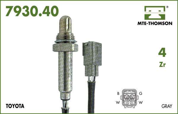 MTE-Thomson 7930.40.048 - Лямбда-зонд, датчик кислорода www.autospares.lv