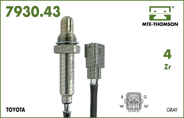 MTE-Thomson 7930.43.025 - Лямбда-зонд, датчик кислорода www.autospares.lv