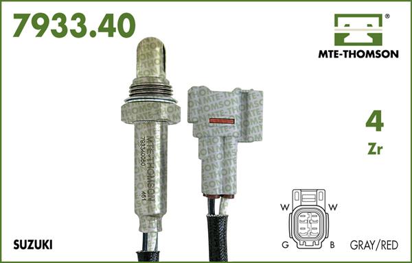 MTE-Thomson 7933.40.050 - Лямбда-зонд, датчик кислорода www.autospares.lv